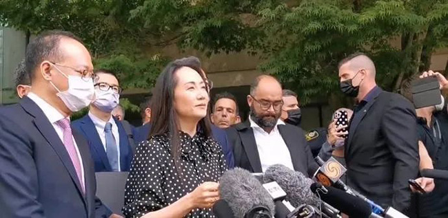 孟晚舟獲釋，今晚抵達深圳：感謝祖國和人民的支持！